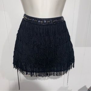 Fringe Mini Skirt